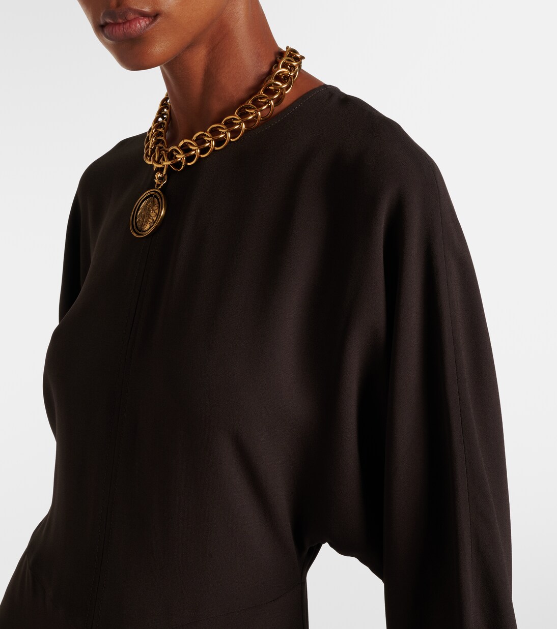 Hills cutout crêpe midi dress | Joseph