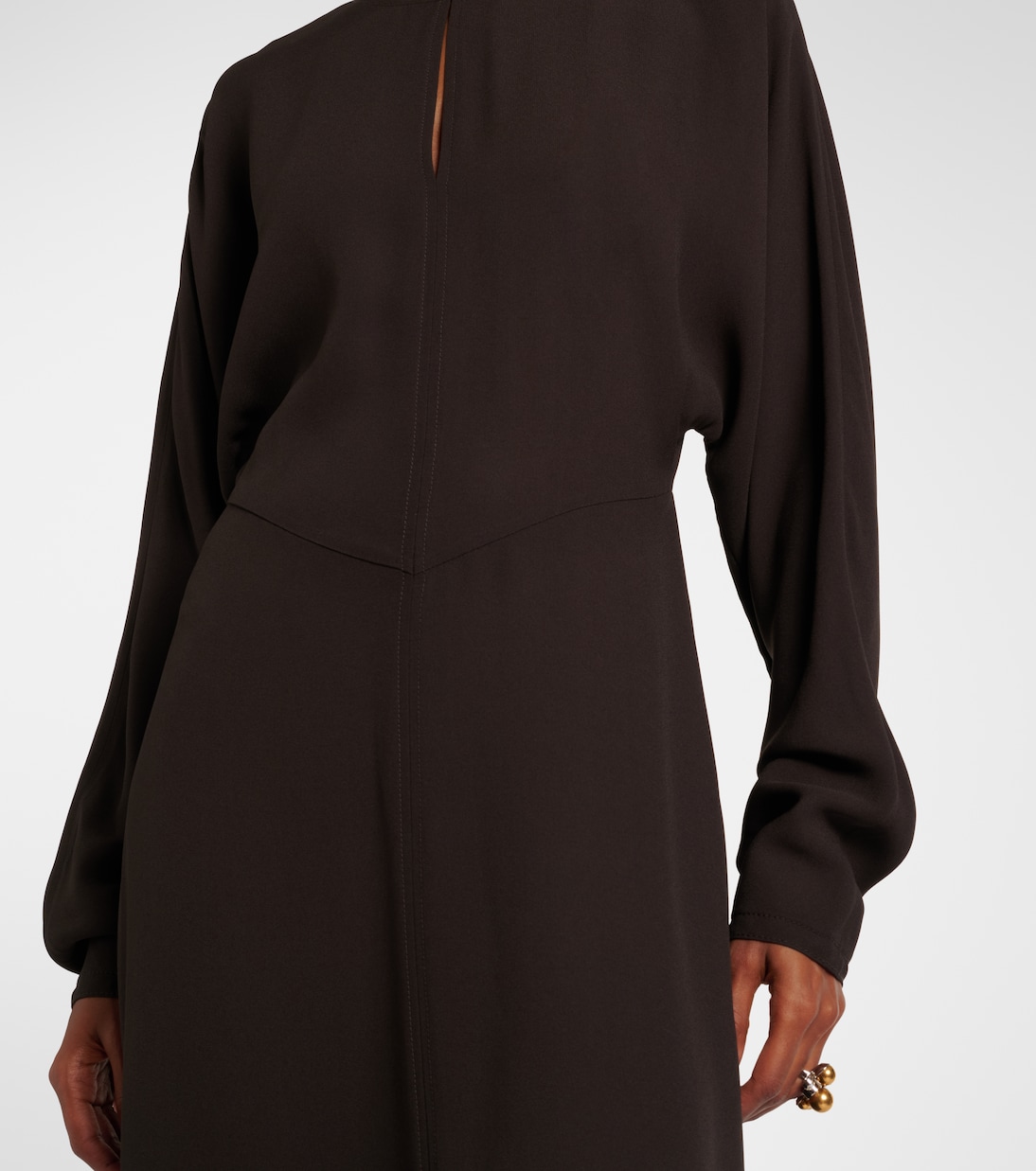 Hills cutout crêpe midi dress | Joseph