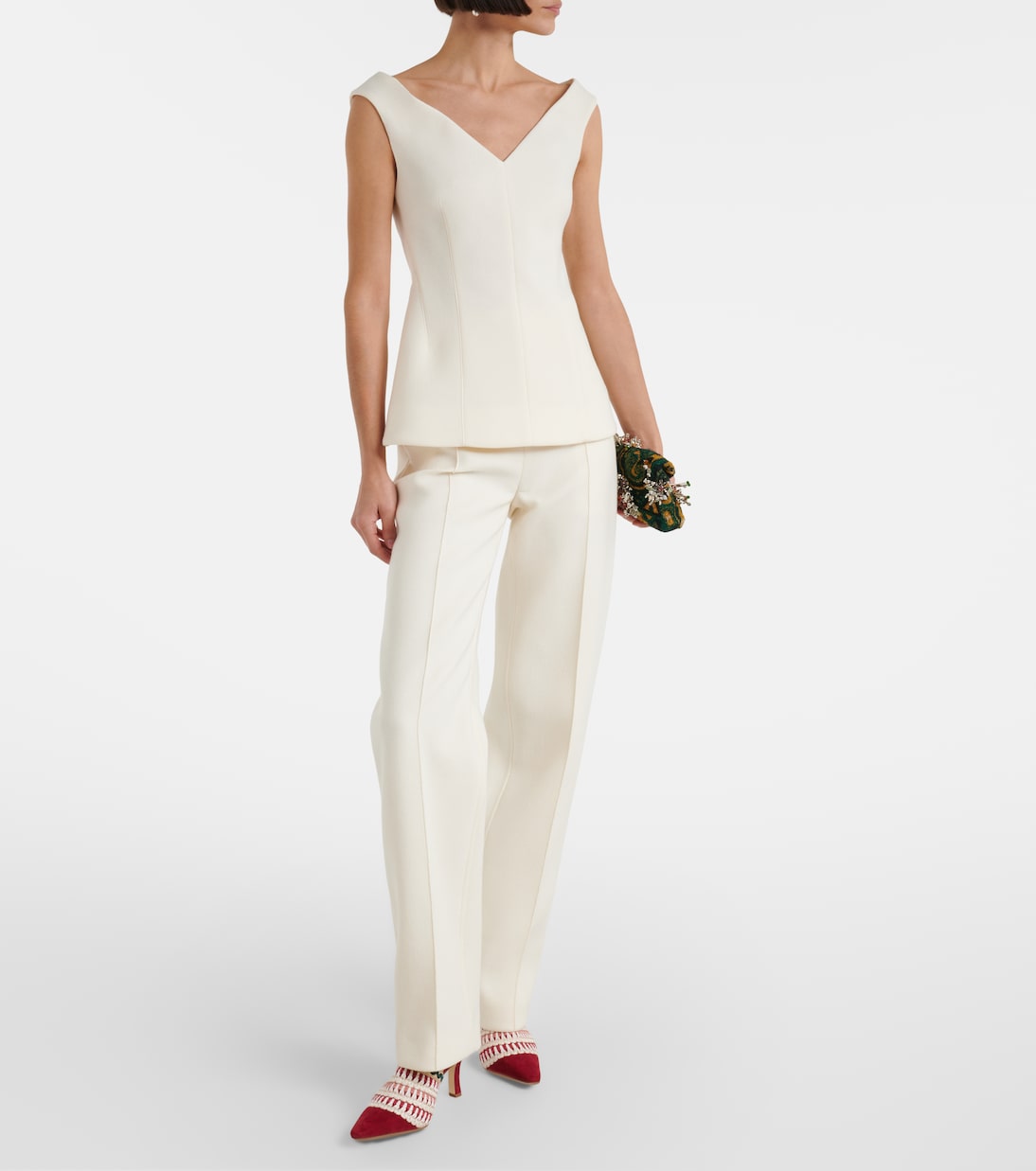 Alo 70 embroidered suede mules | Manolo Blahnik