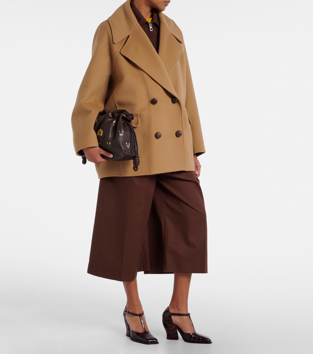 x Louis Wain – Pochette Flamenco en cuir | Loewe