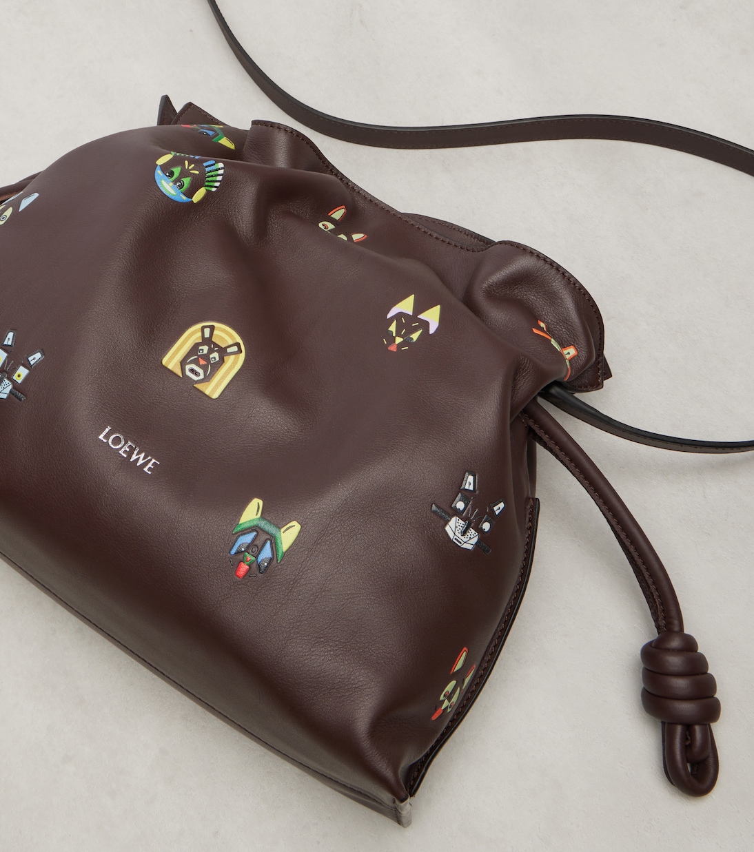 x Louis Wain – Pochette Flamenco en cuir | Loewe