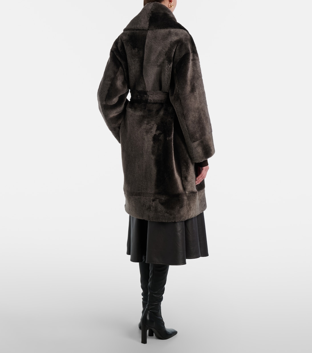 Juno shearling wrap coat | Nour Hammour