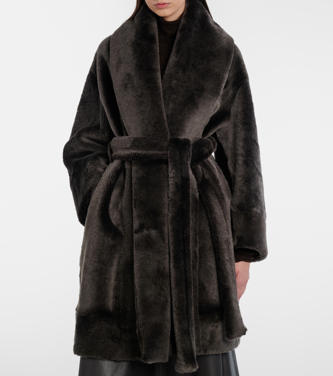 Juno shearling wrap coat | Nour Hammour