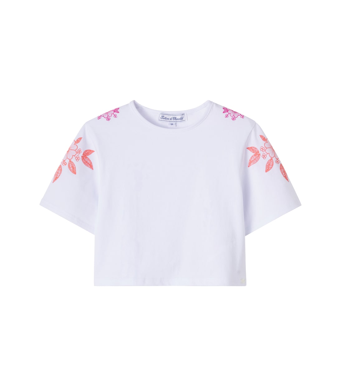 Embroidered cotton-blend jersey T-shirt | Tartine et Chocolat