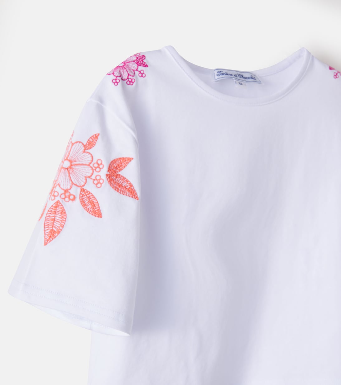 Embroidered cotton-blend jersey T-shirt | Tartine et Chocolat