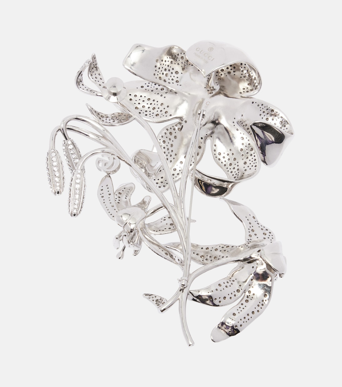 Floral crystal-embellished brooch | Gucci