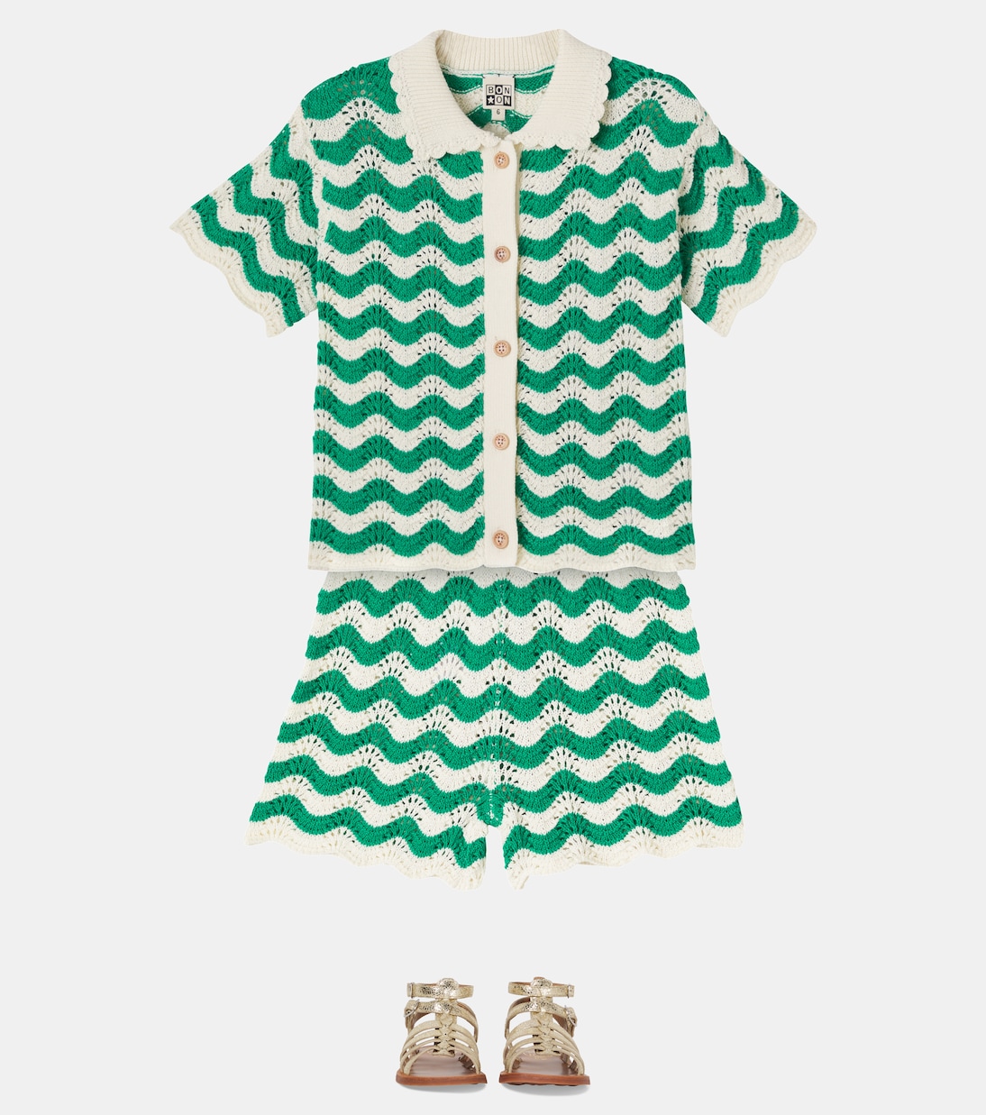 Ninon cotton top and Nine shorts set | Bonton