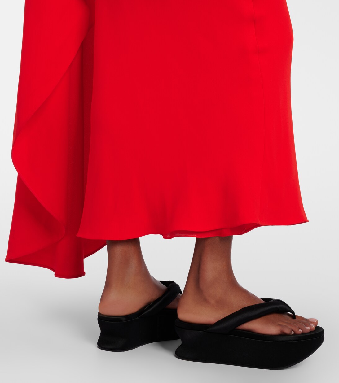 Gaeta satin wedge thong sandals | Balenciaga