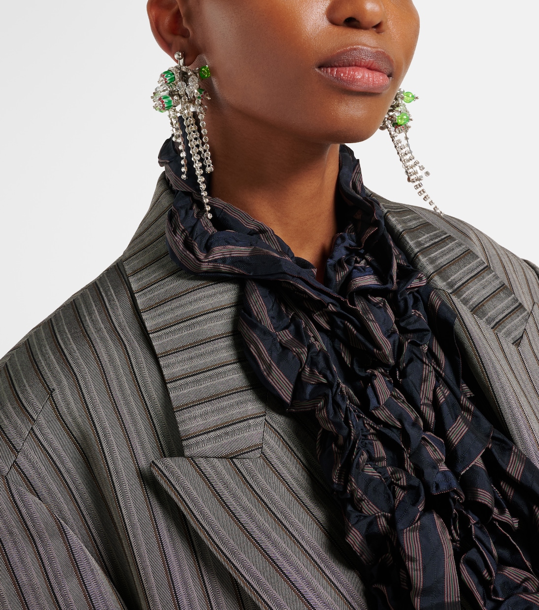 Crystal-embellished drop earrings | Dries Van Noten