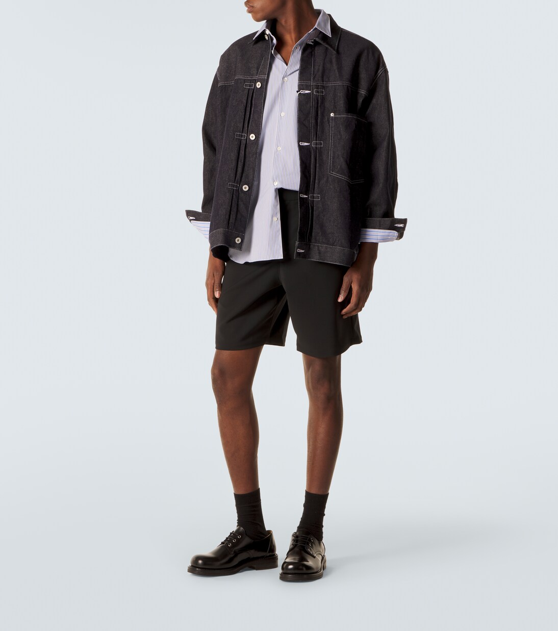 Camisa de popelín de algodón a rayas | Comme des Garçons Homme