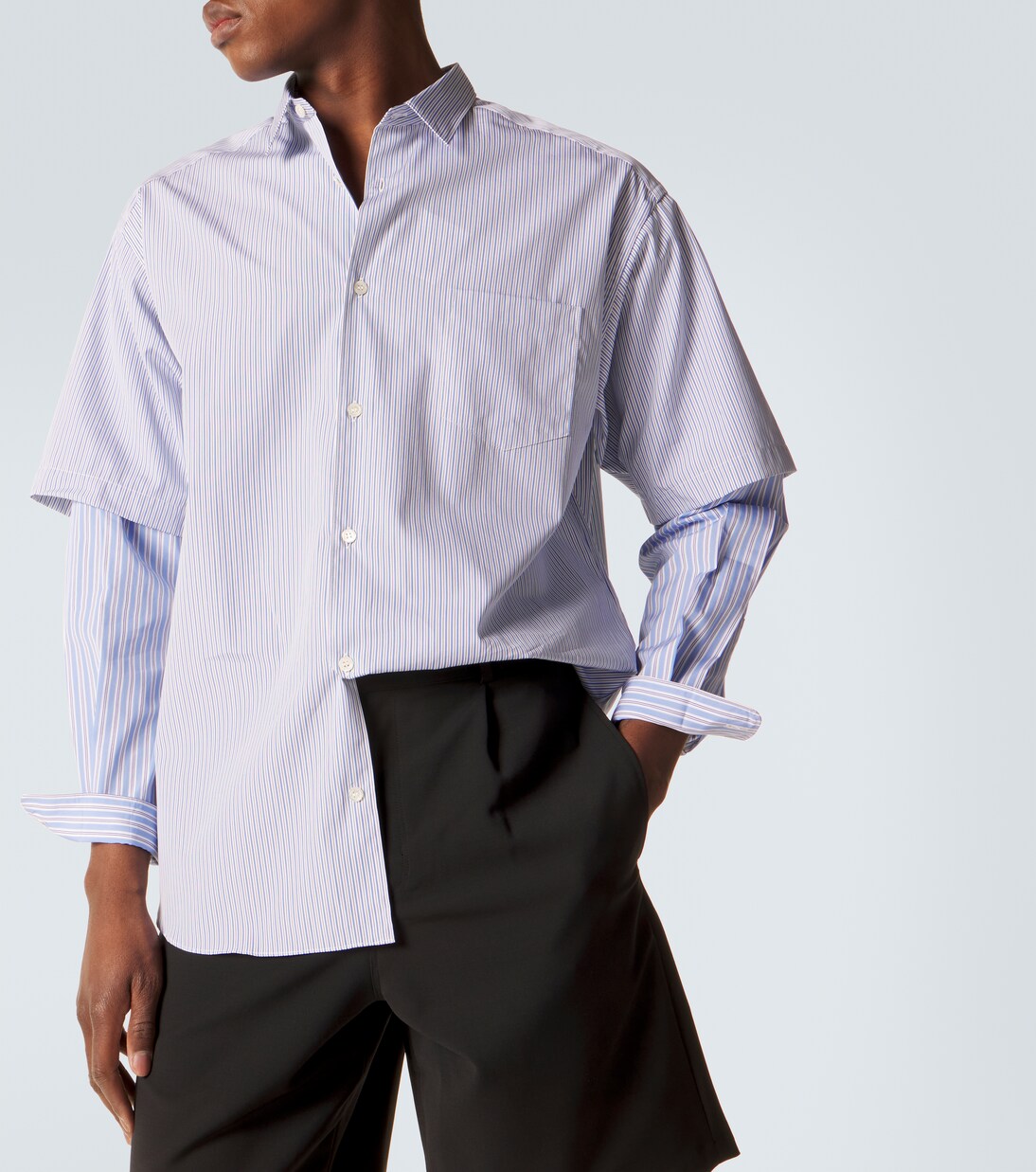 Camisa de popelín de algodón a rayas | Comme des Garçons Homme