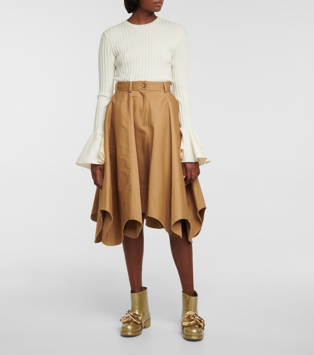 Botines de goma con cadena y glitter | JW Anderson