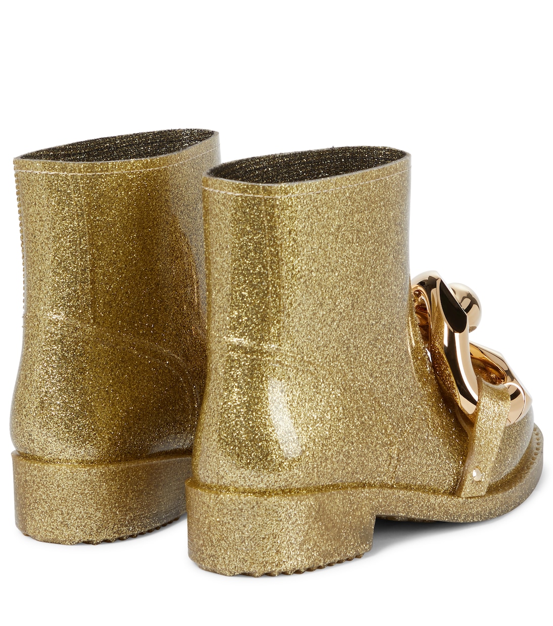 Botines de goma con cadena y glitter | JW Anderson