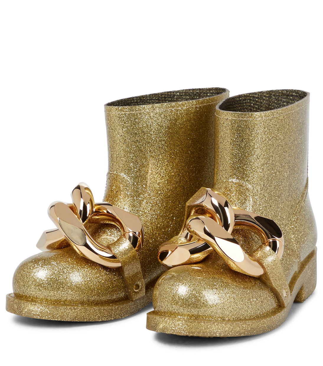 Botines de goma con cadena y glitter | JW Anderson