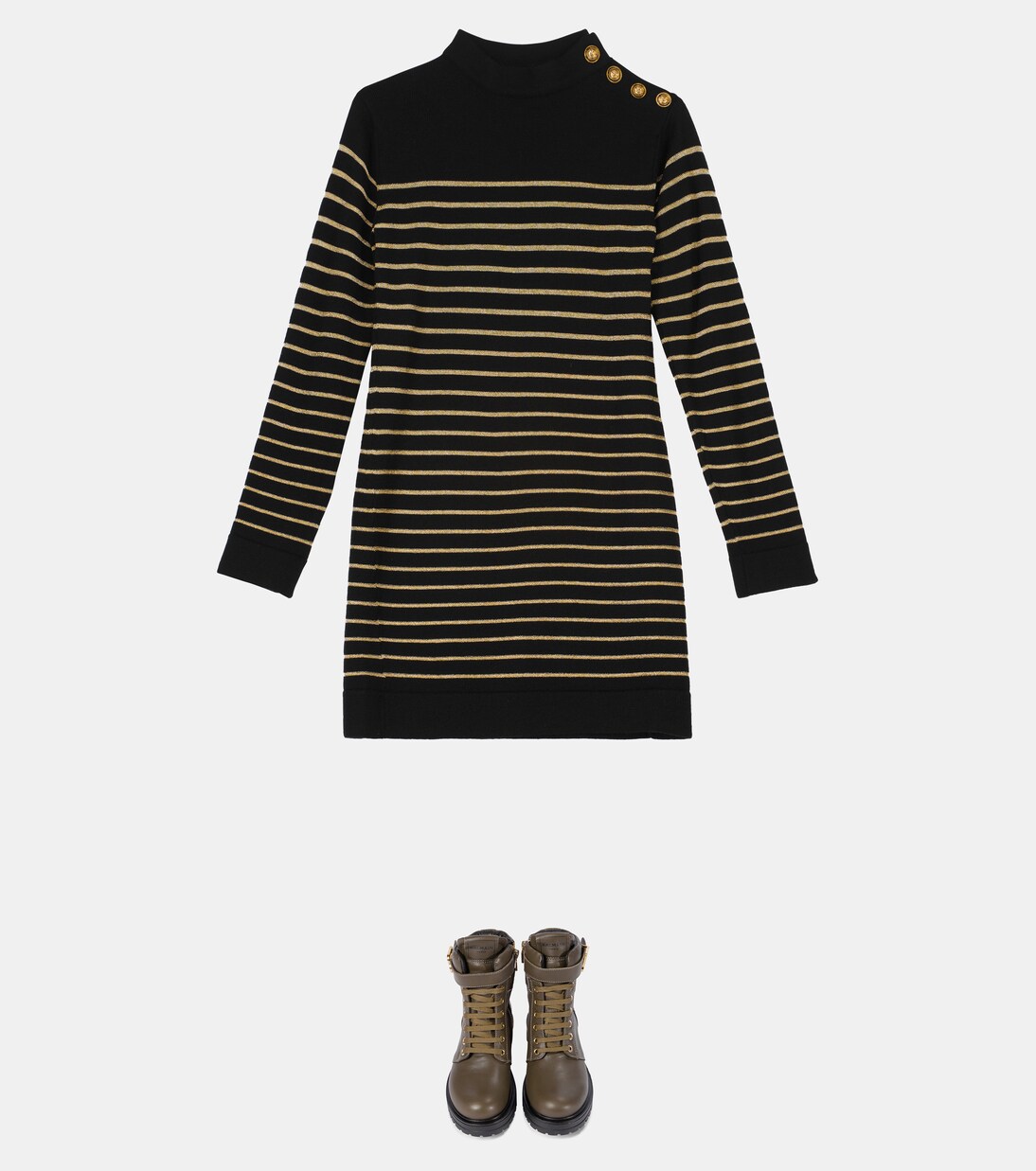 Stiefel aus Leder | Balmain Kids