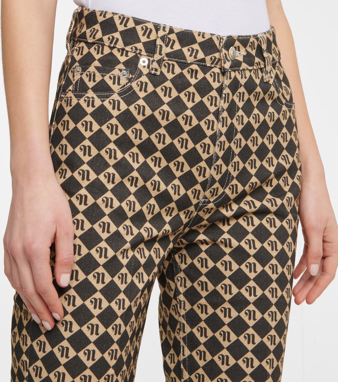 Bedruckte Flared Jeans Zoey | Nanushka