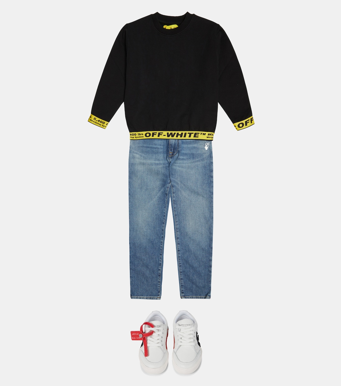 Pull en coton à logo | Off-White Kids