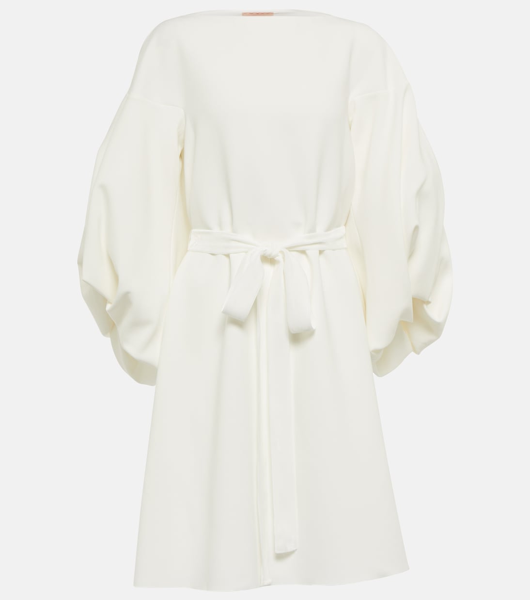 Bridal puff-shoulder crêpe minidress | Roksanda