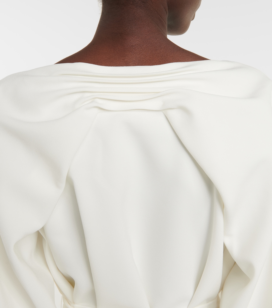 Bridal puff-shoulder crêpe minidress | Roksanda