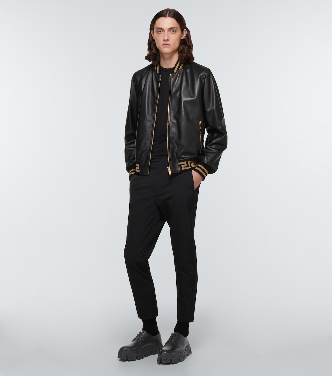 Schnürschuhe Greca Labyrinth aus Leder | Versace
