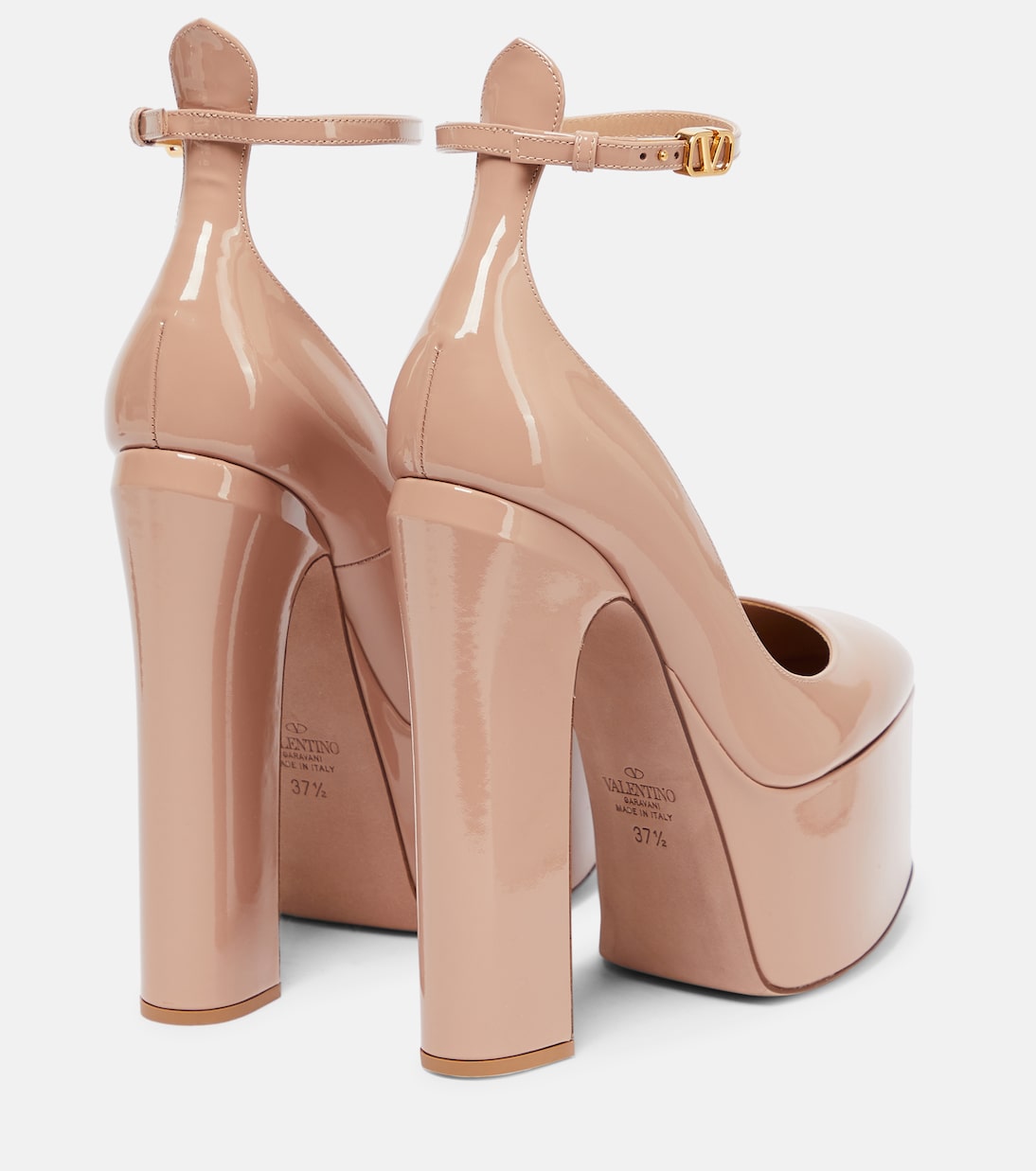 Escarpins Tan-Go en à plateau en cuir verni | Valentino Garavani