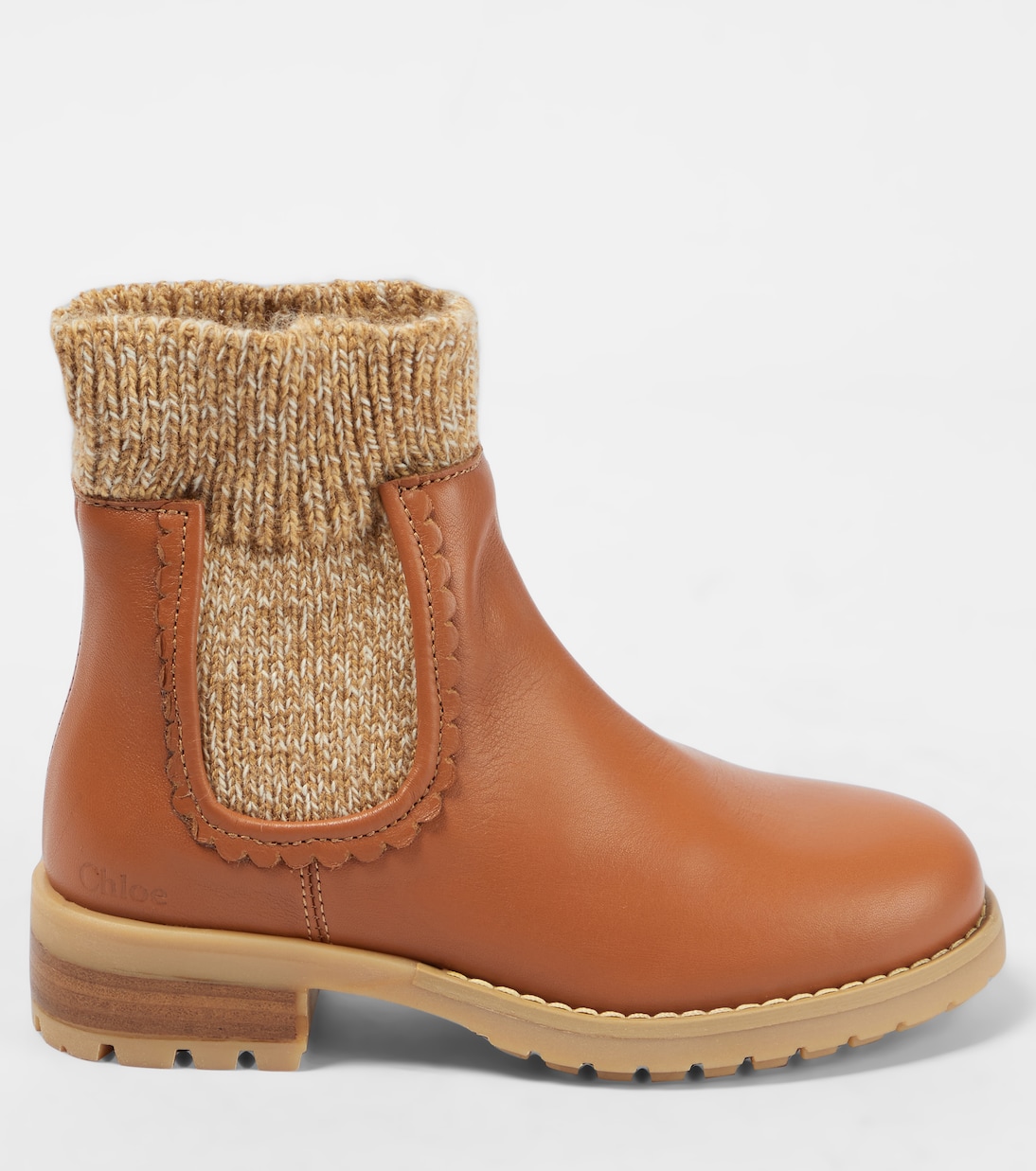 Leather sock boots | Chloé Kids