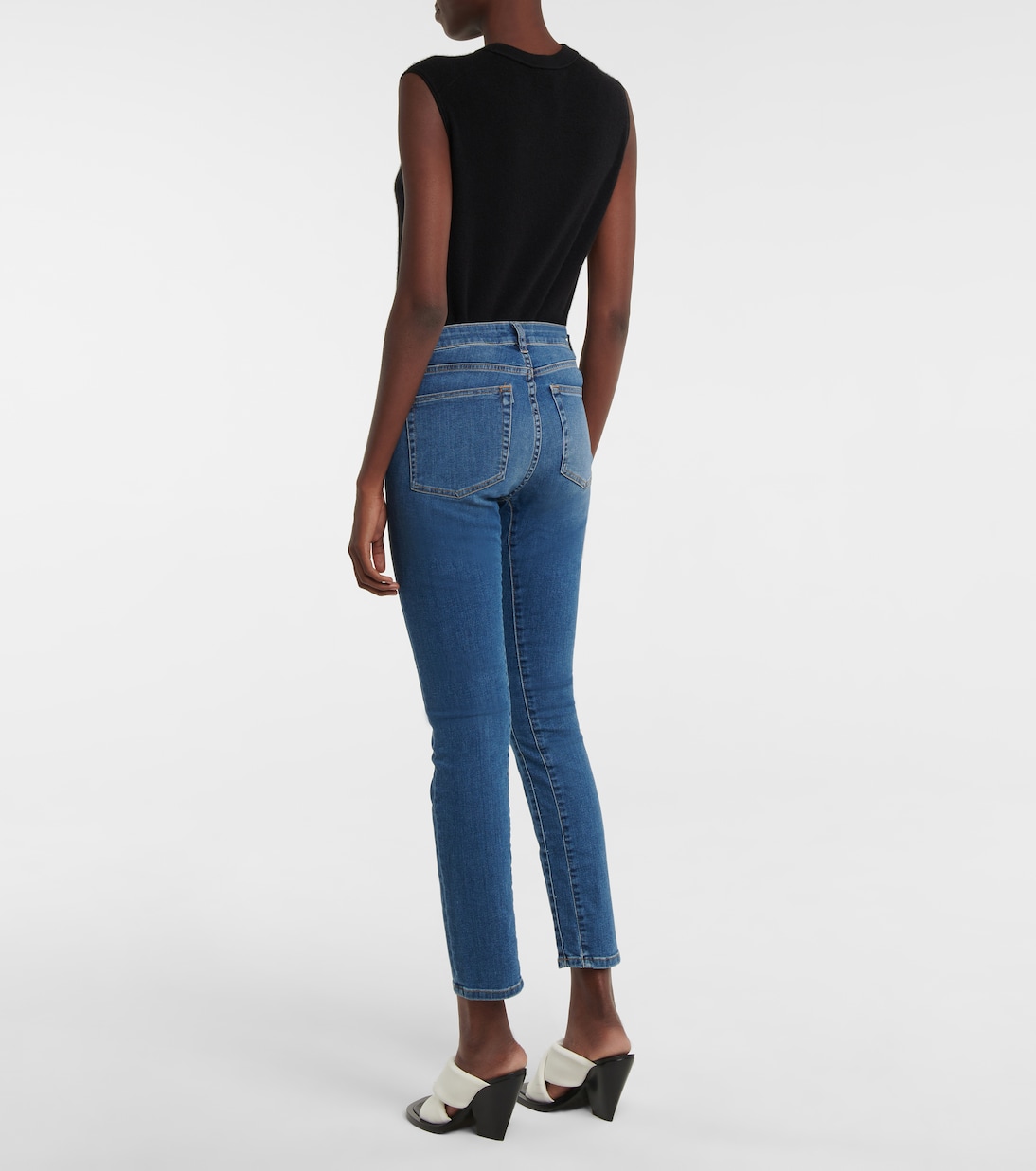 Jean raccourci évasé à taille mi-haute | 3x1 N.Y.C.