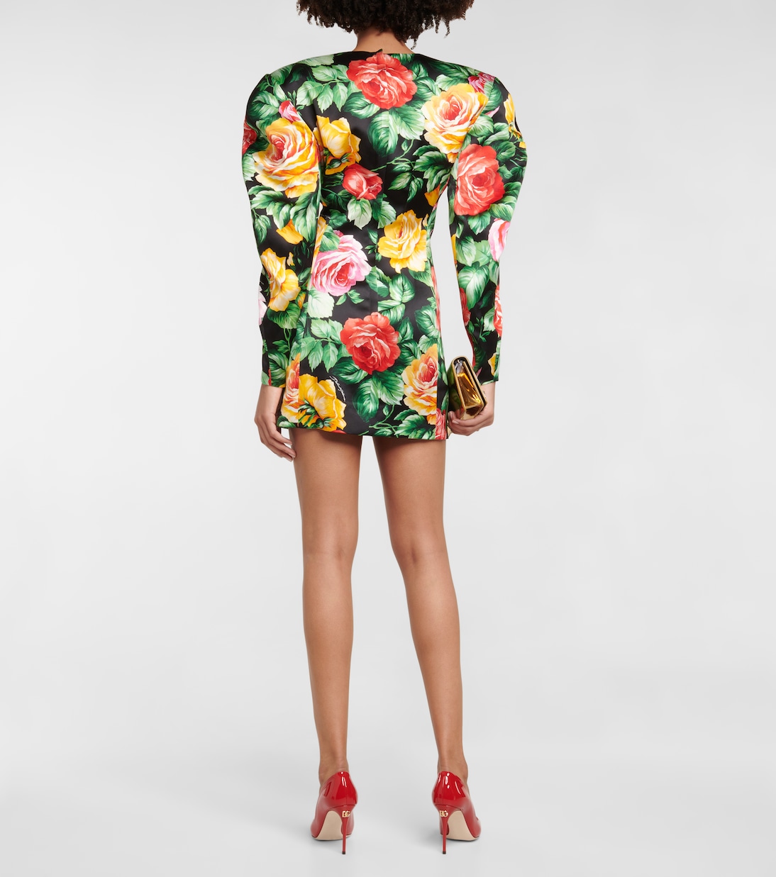Puff-sleeve floral minidress | Dolce&Gabbana