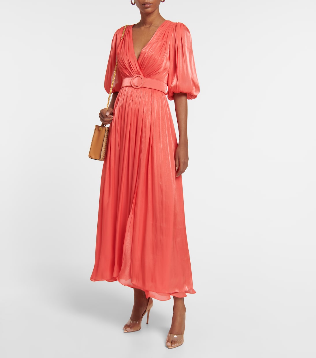 Abito midi Brennie in georgette | Costarellos