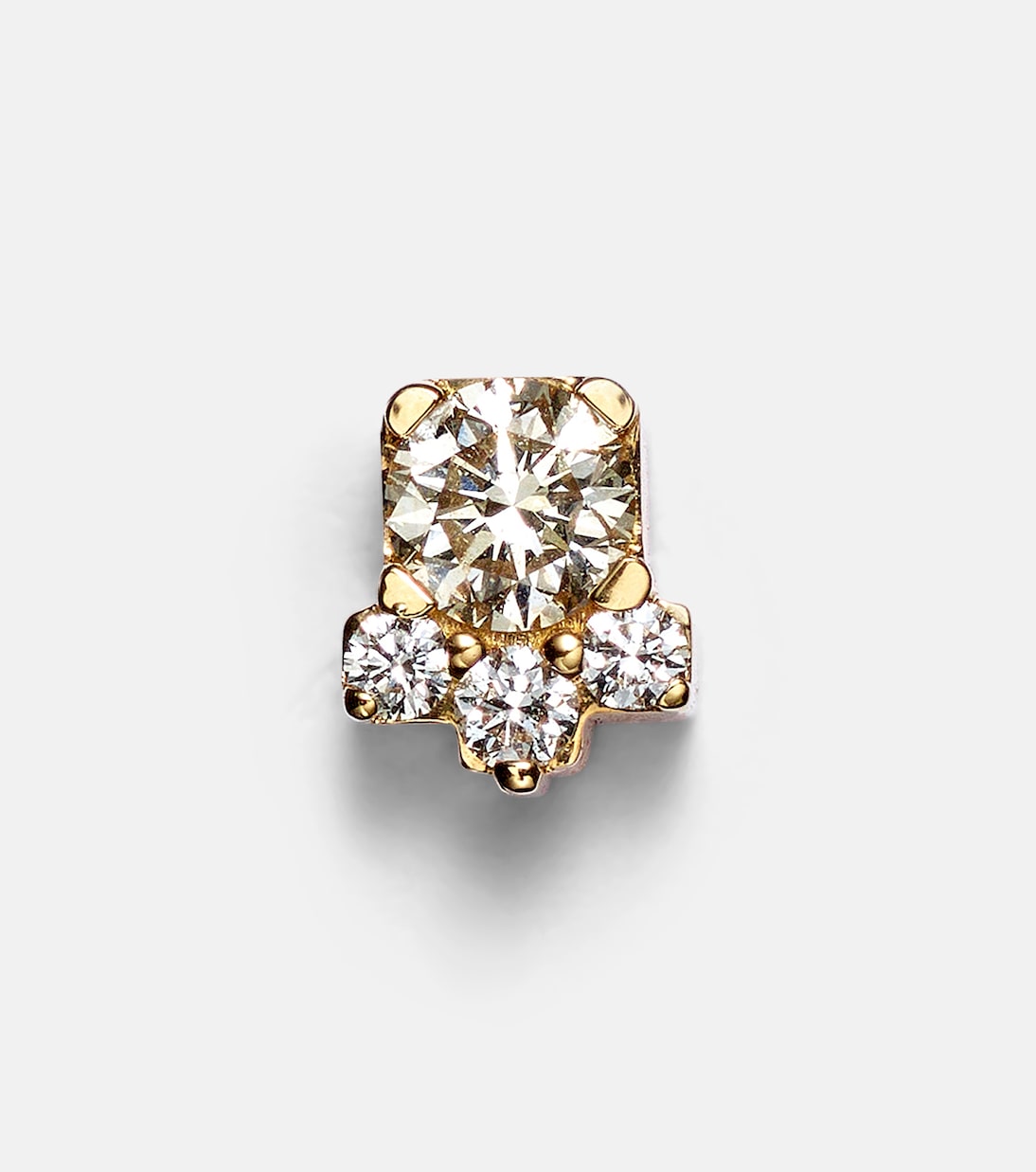 Orecchino singolo in oro 18kt con diamanti 