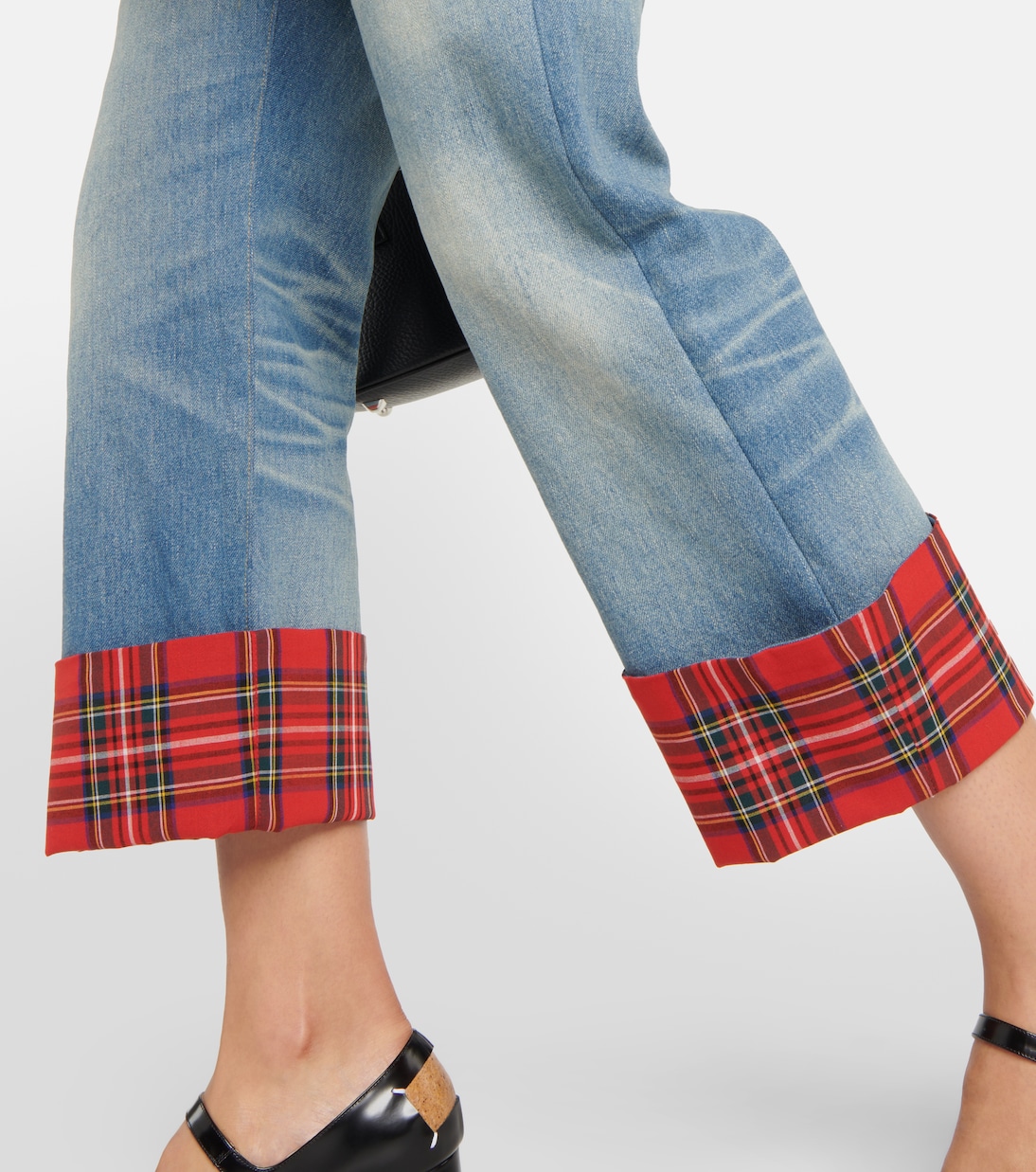 Jeans boyfriend a cuadros con tiro medio | Junya Watanabe