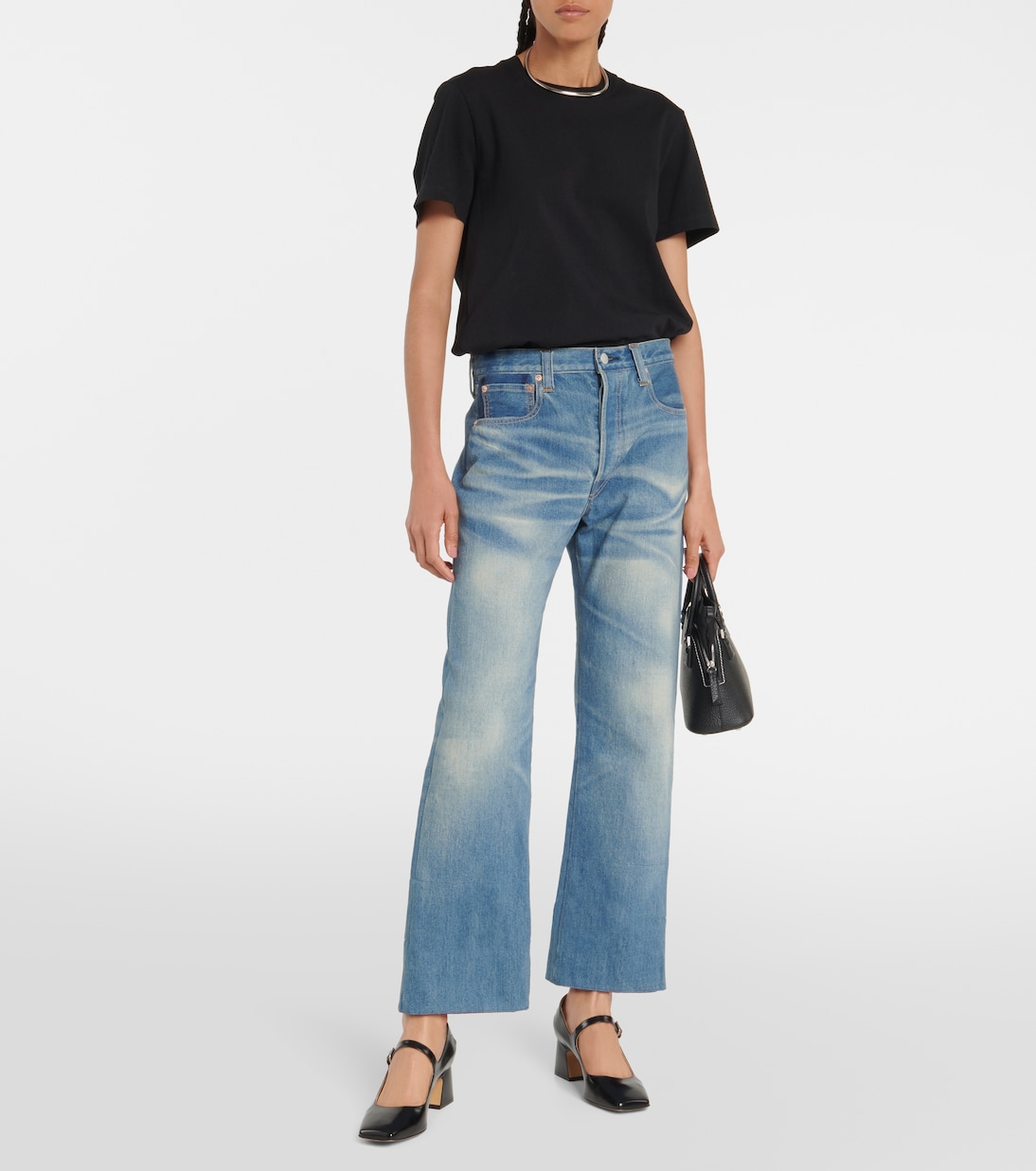 Jeans boyfriend a cuadros con tiro medio | Junya Watanabe