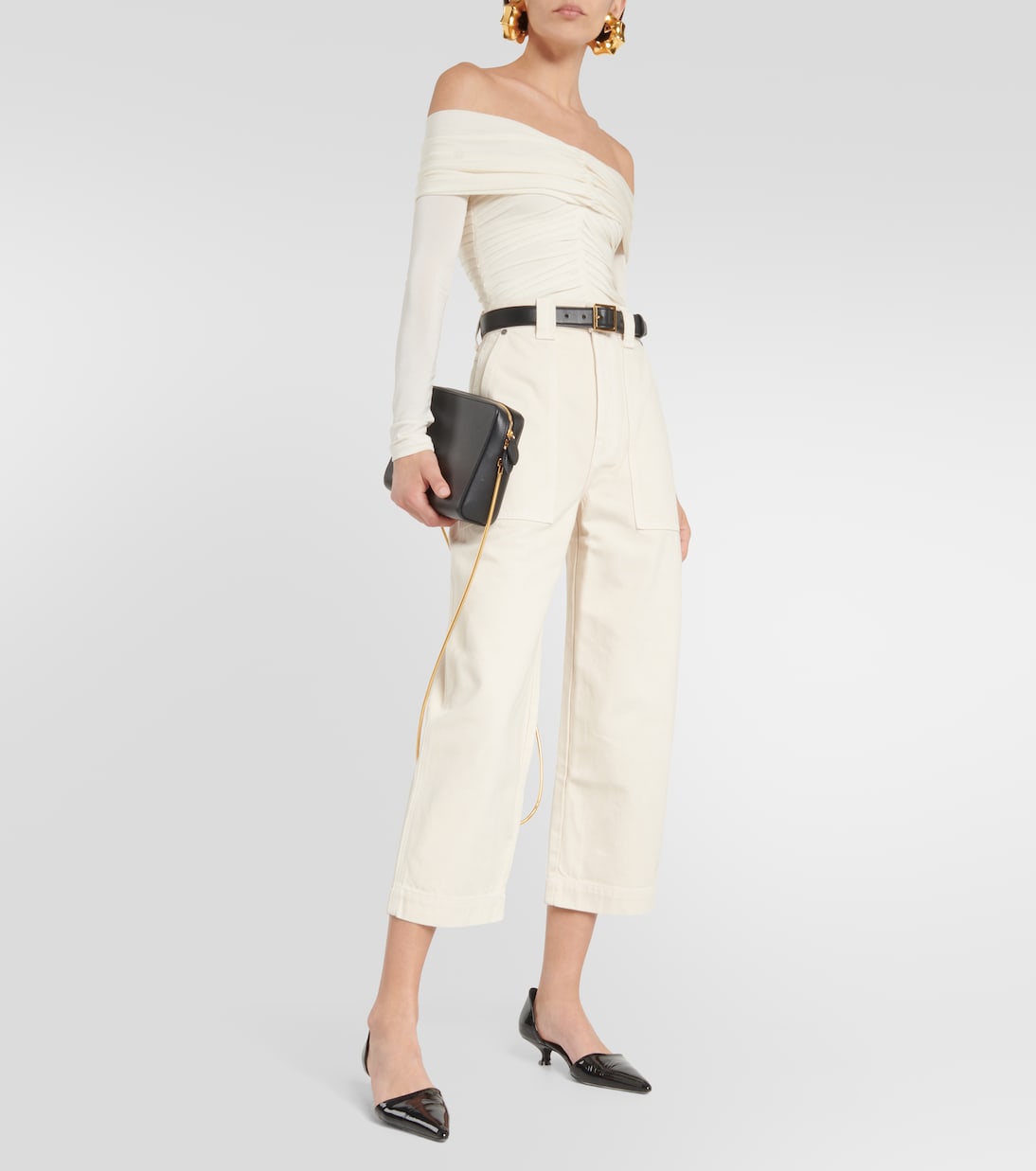 Jeans anchos Hewey de tiro alto | Khaite