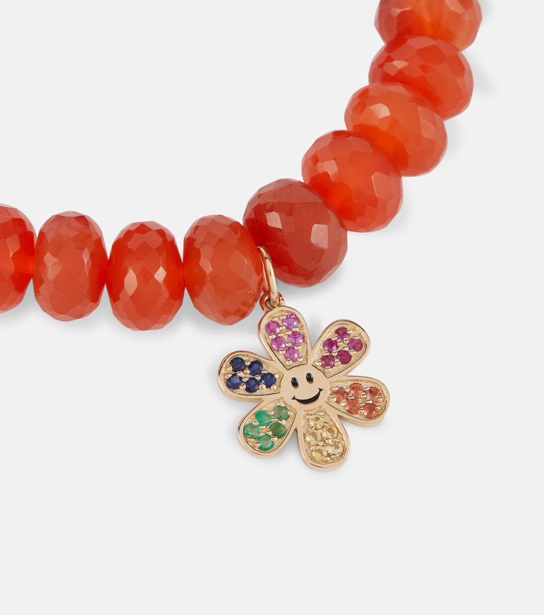 Bracciale in perle di corniola e oro 14kt, stile giovane e moderno, da SYDNEY EVAN