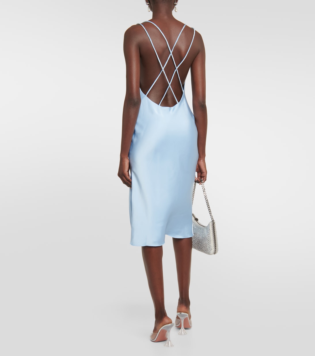 Bridal Grace satin midi dress | Rotate