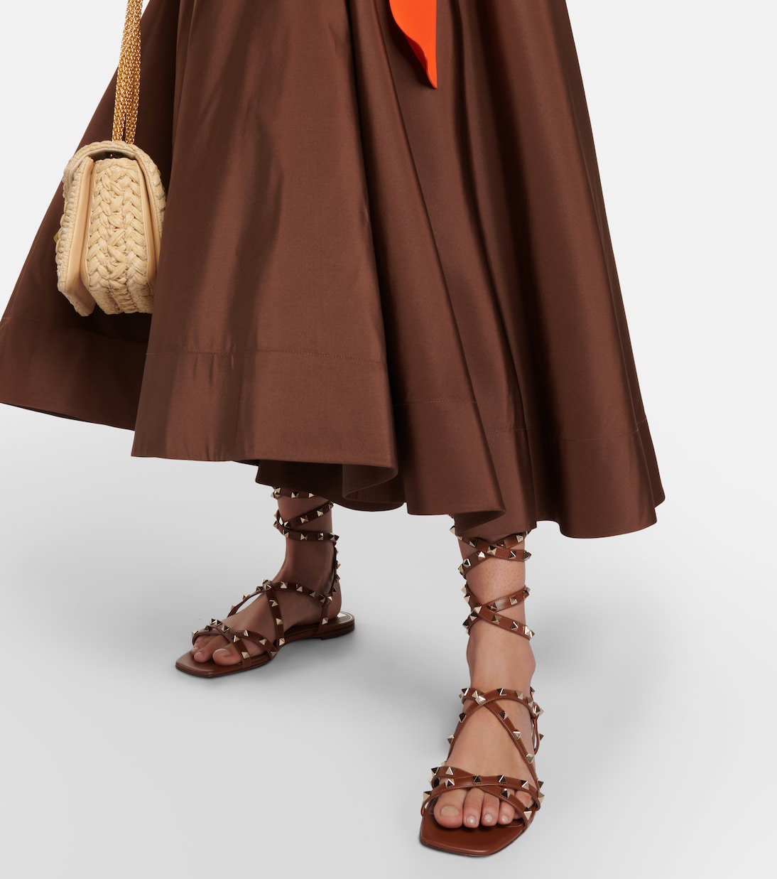 Rockstud leather wrap-around sandals | Valentino Garavani