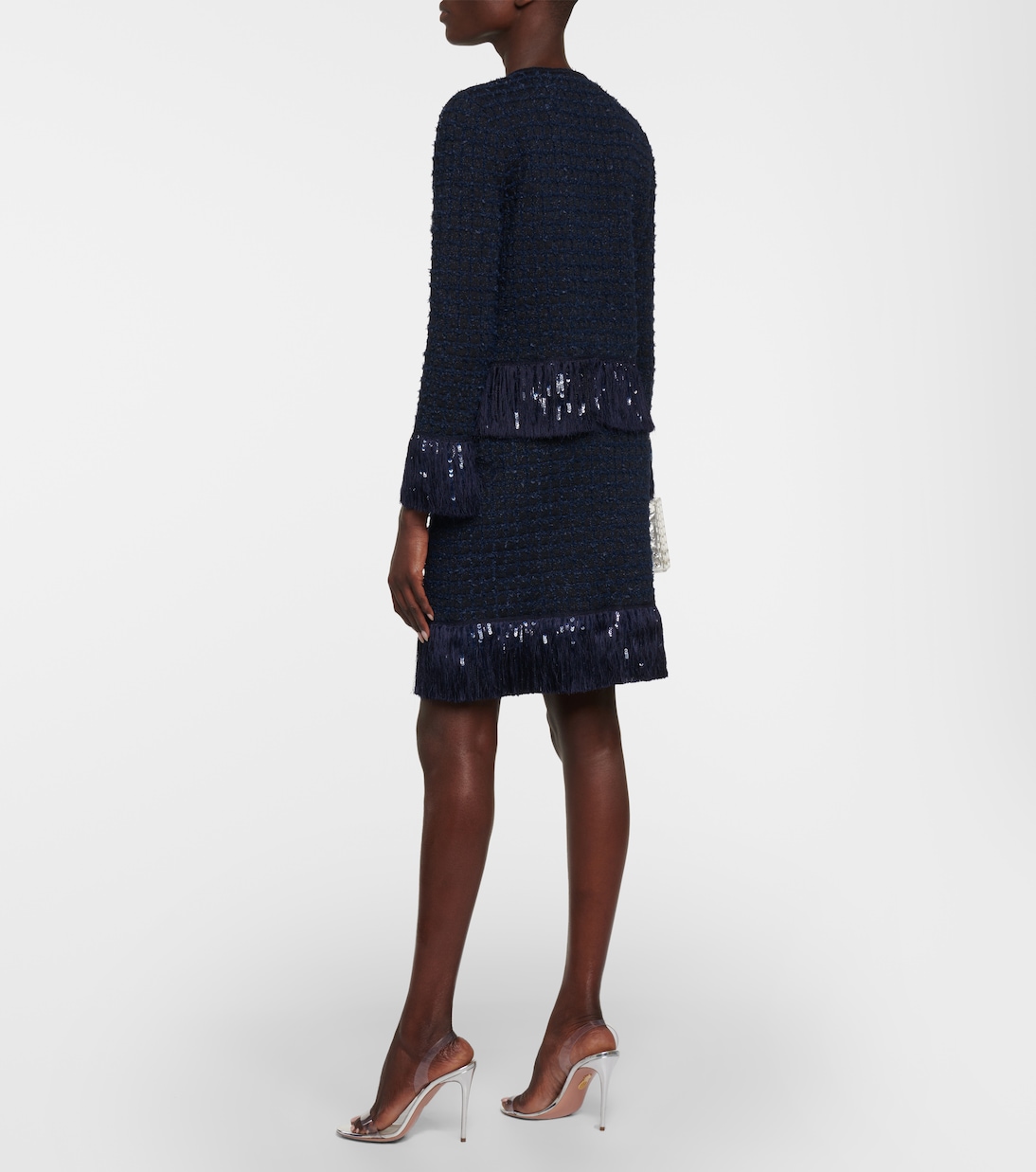 Fringed tweed jacket | Oscar de la Renta