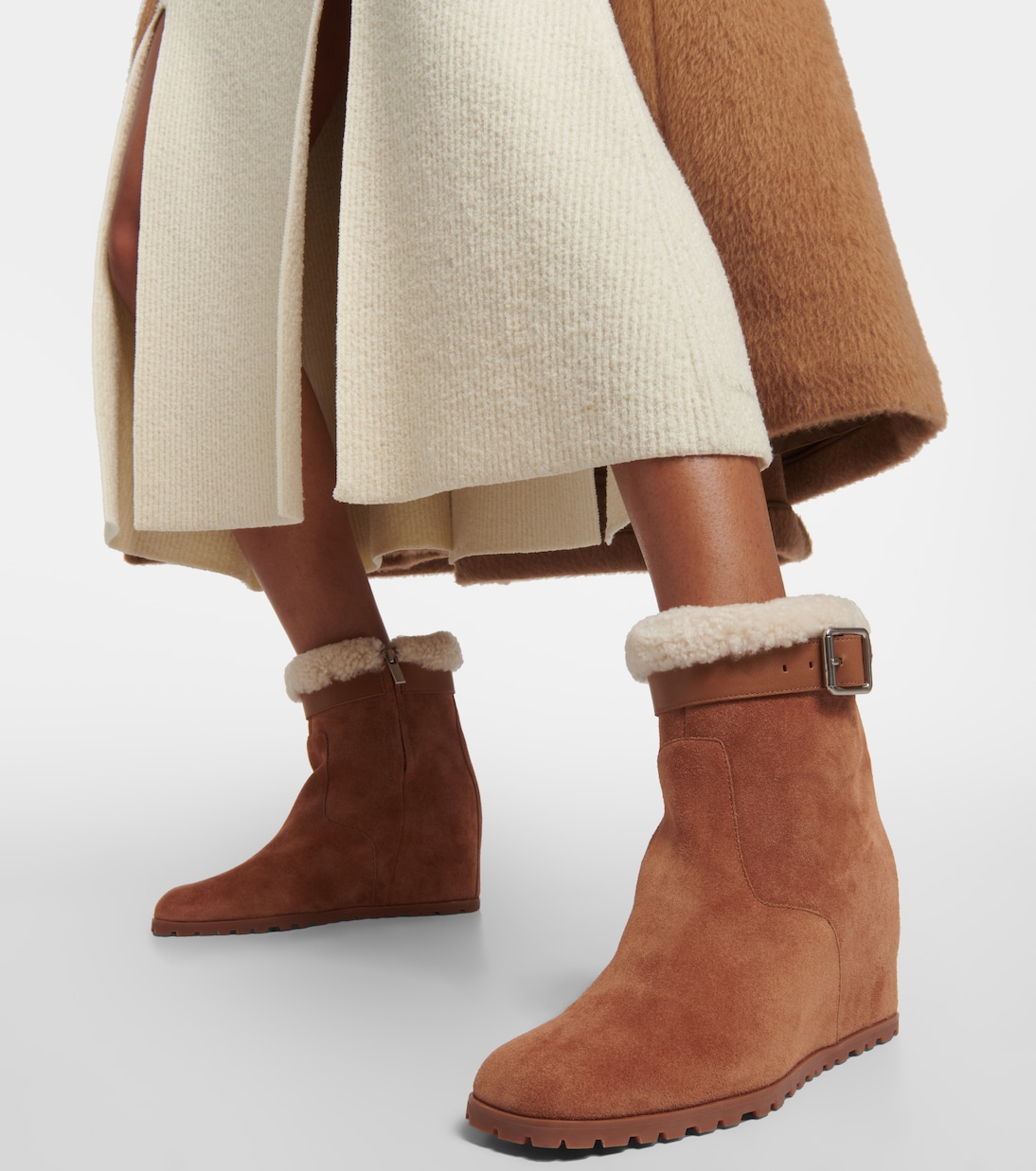 Avery suede wedge ankle boots | Simkhai
