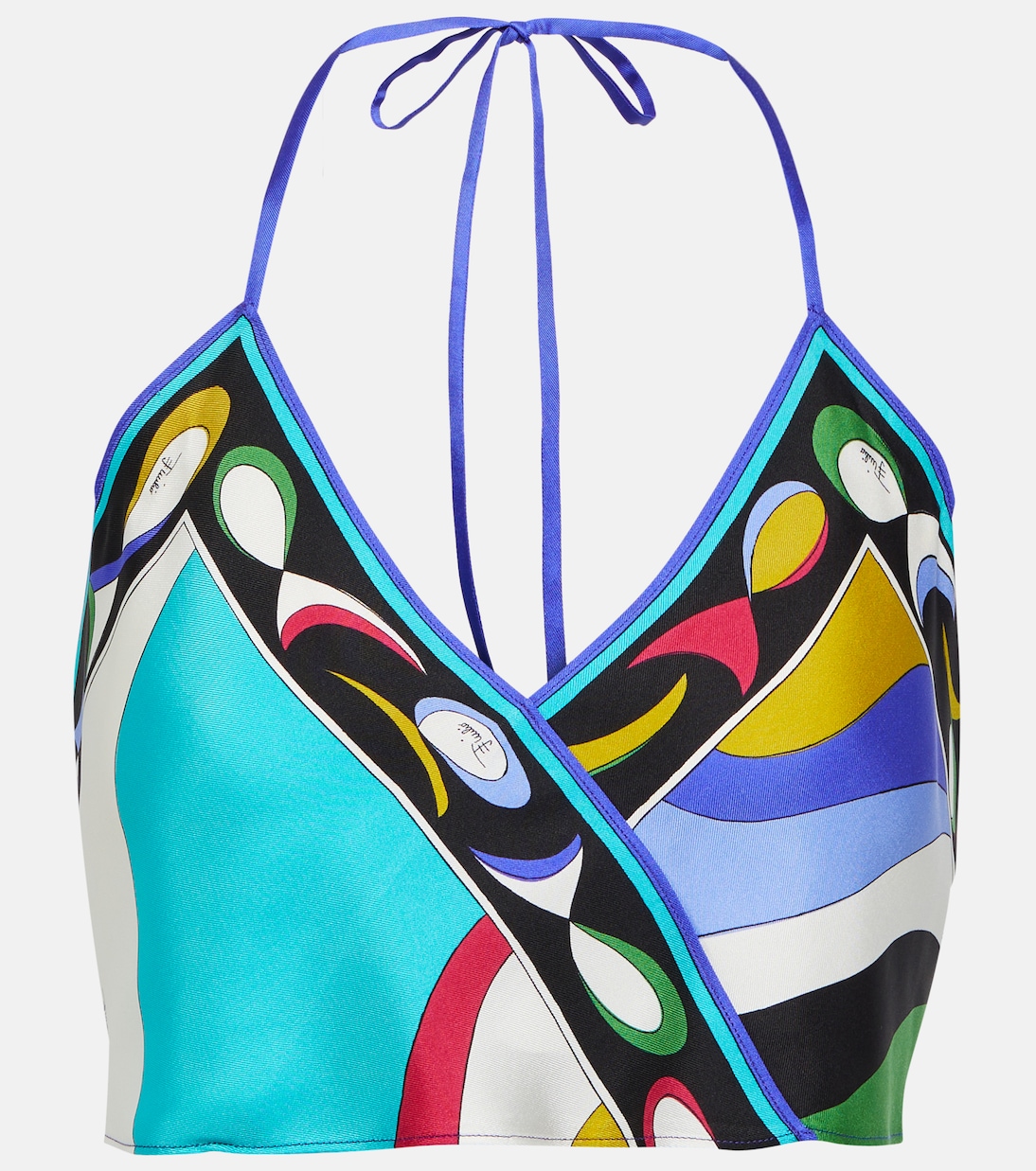 Pesci silk twill crop top | Pucci