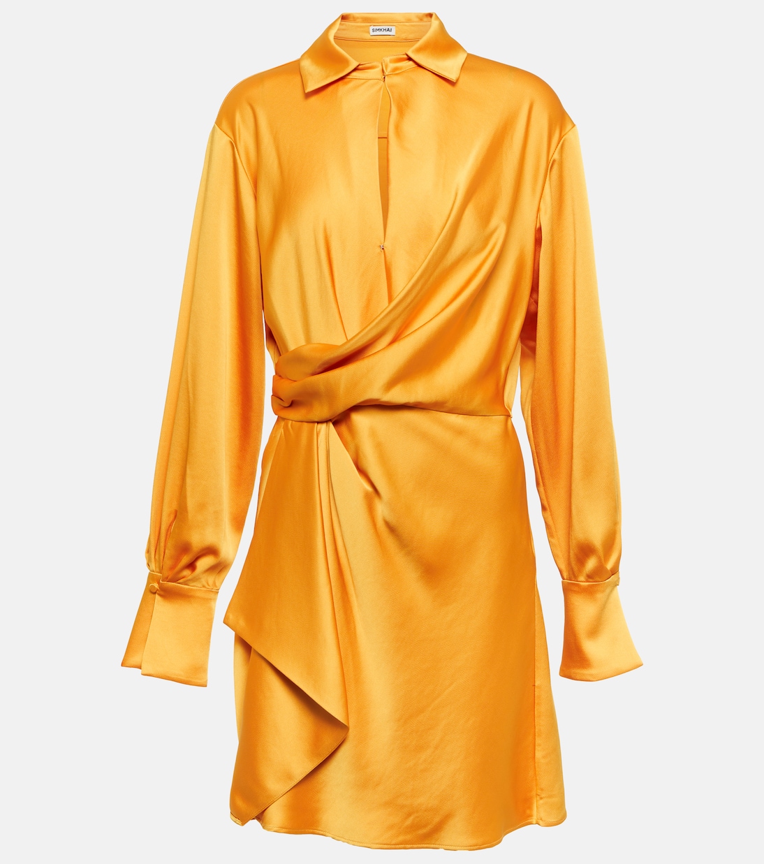 Talit satin wrap minidress | Simkhai