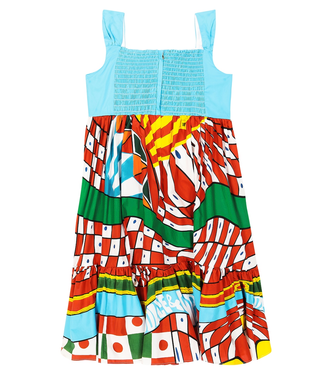 Abito in popeline di cotone con stampa | Dolce&Gabbana Kids