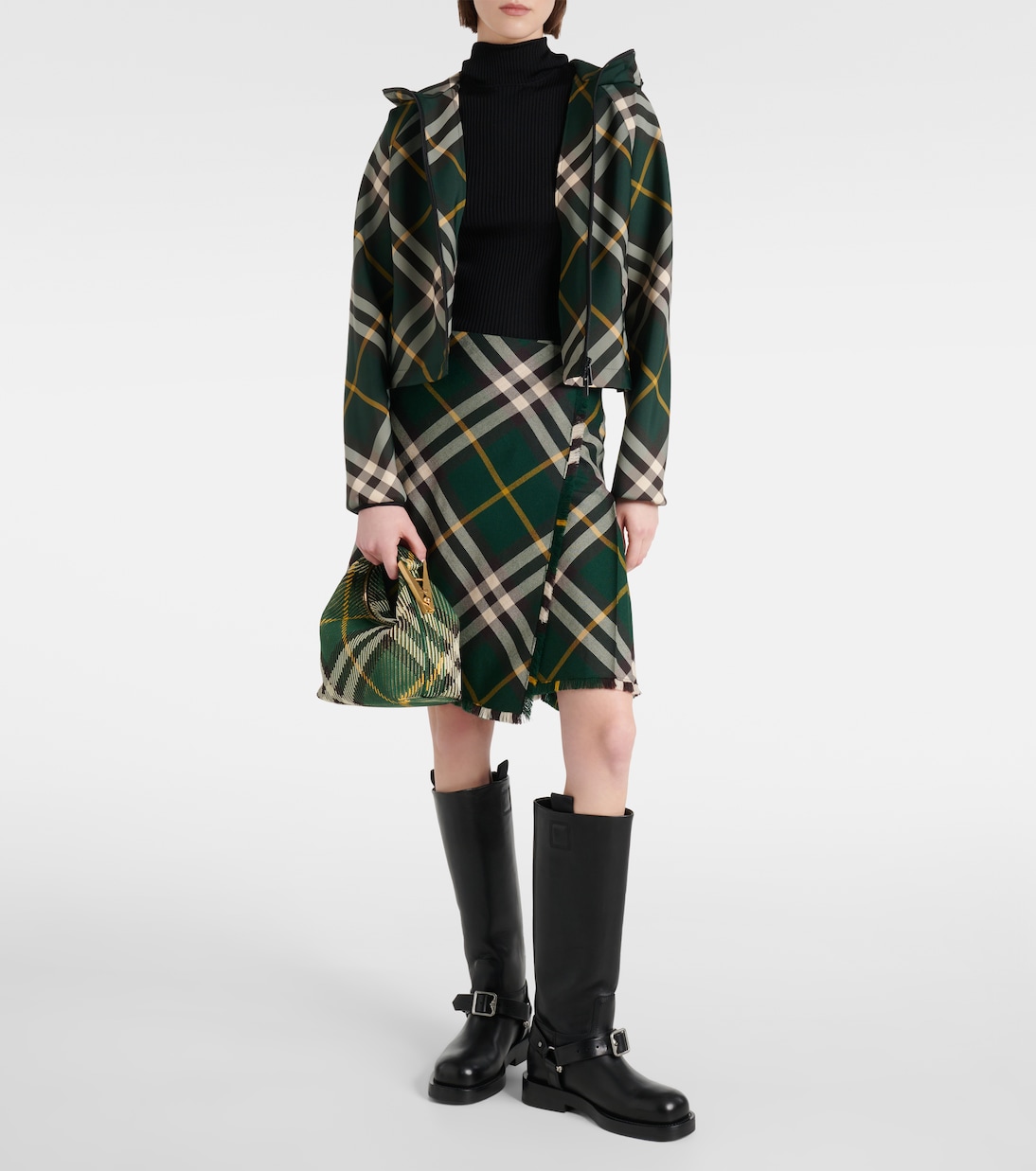 Peg Mini Burberry Check tote bag | Burberry