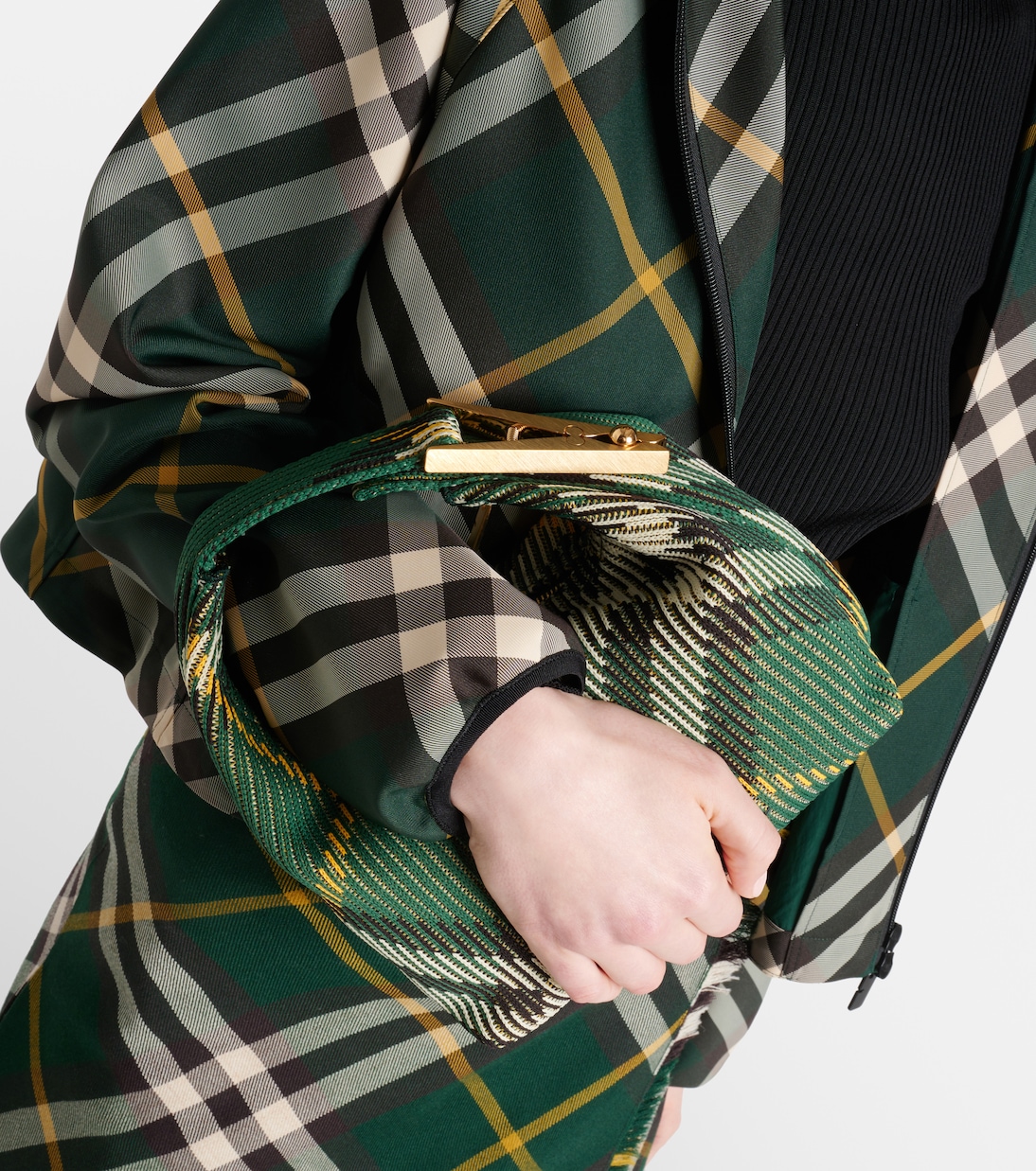 Peg Mini Burberry Check tote bag | Burberry