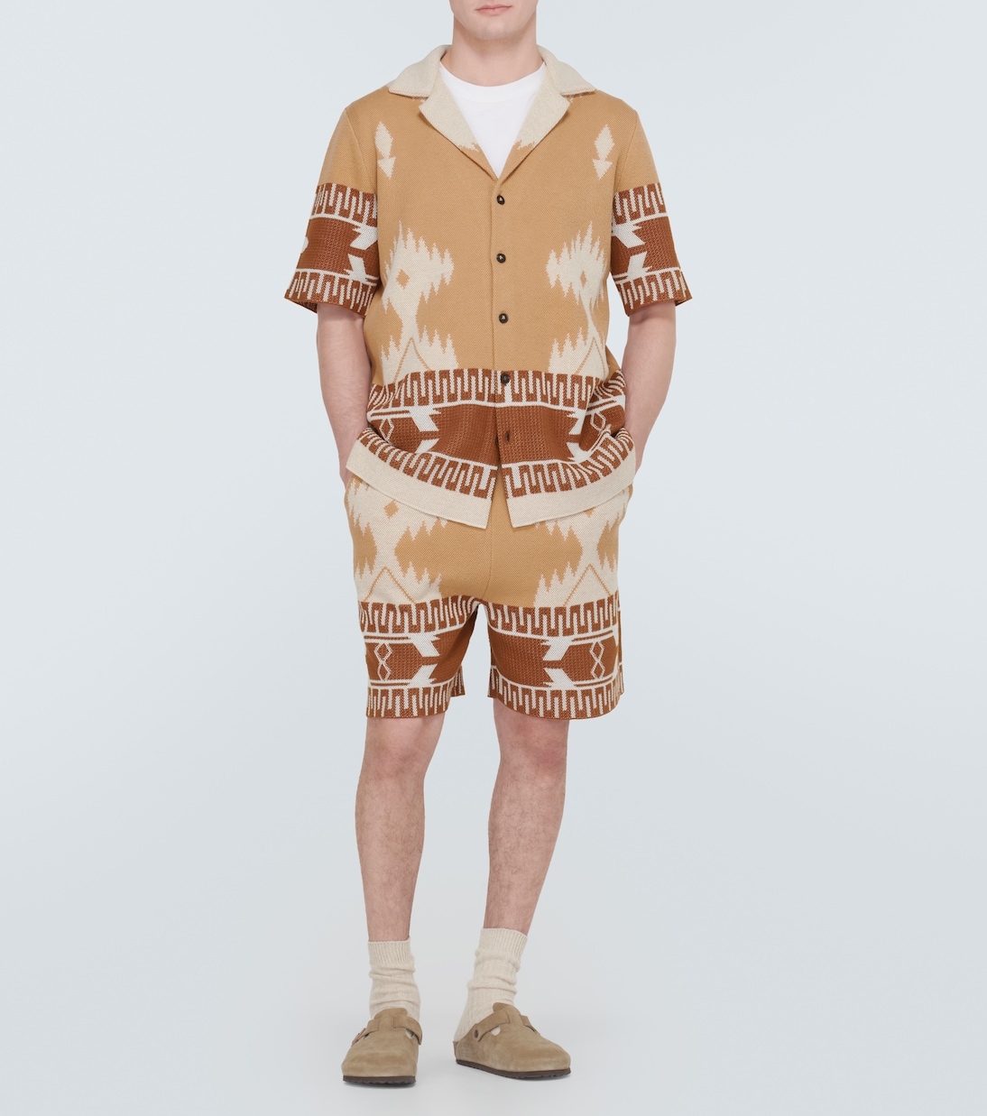 Shorts Icon de piqué de algodón en jacquard | Alanui