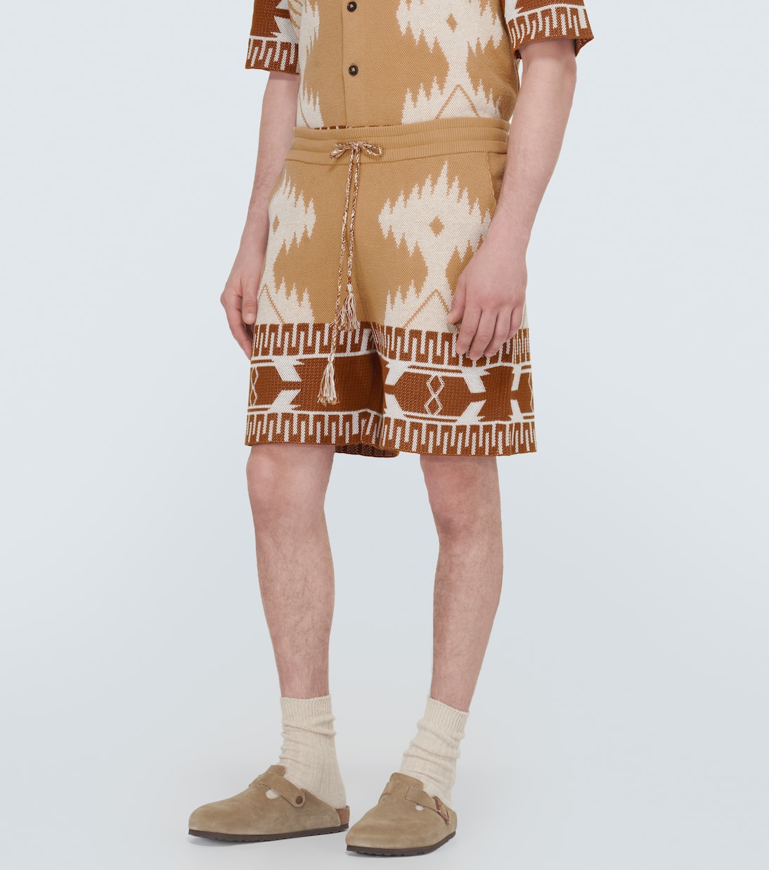 Shorts Icon de piqué de algodón en jacquard | Alanui