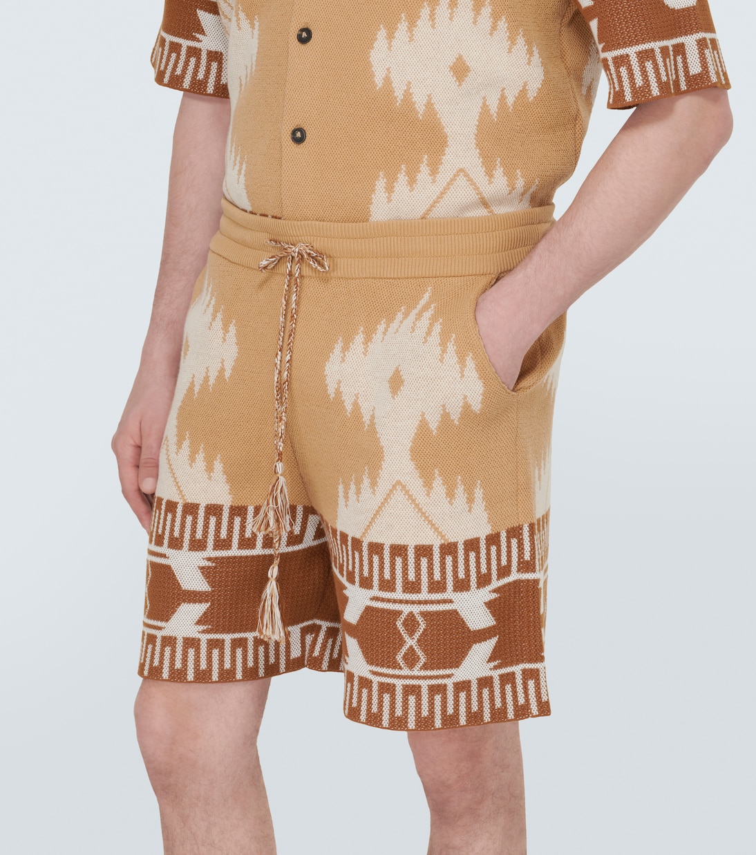 Shorts Icon de piqué de algodón en jacquard | Alanui