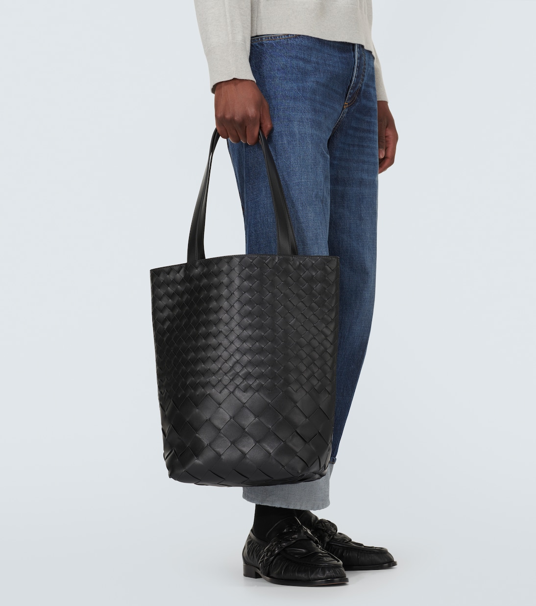 Tote North-South Small aus Leder | Bottega Veneta