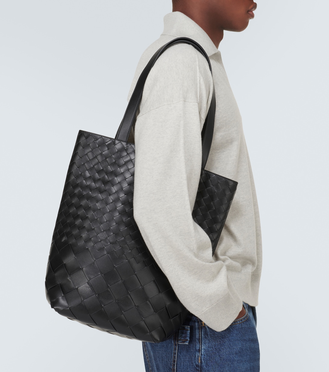 Tote North-South Small aus Leder | Bottega Veneta