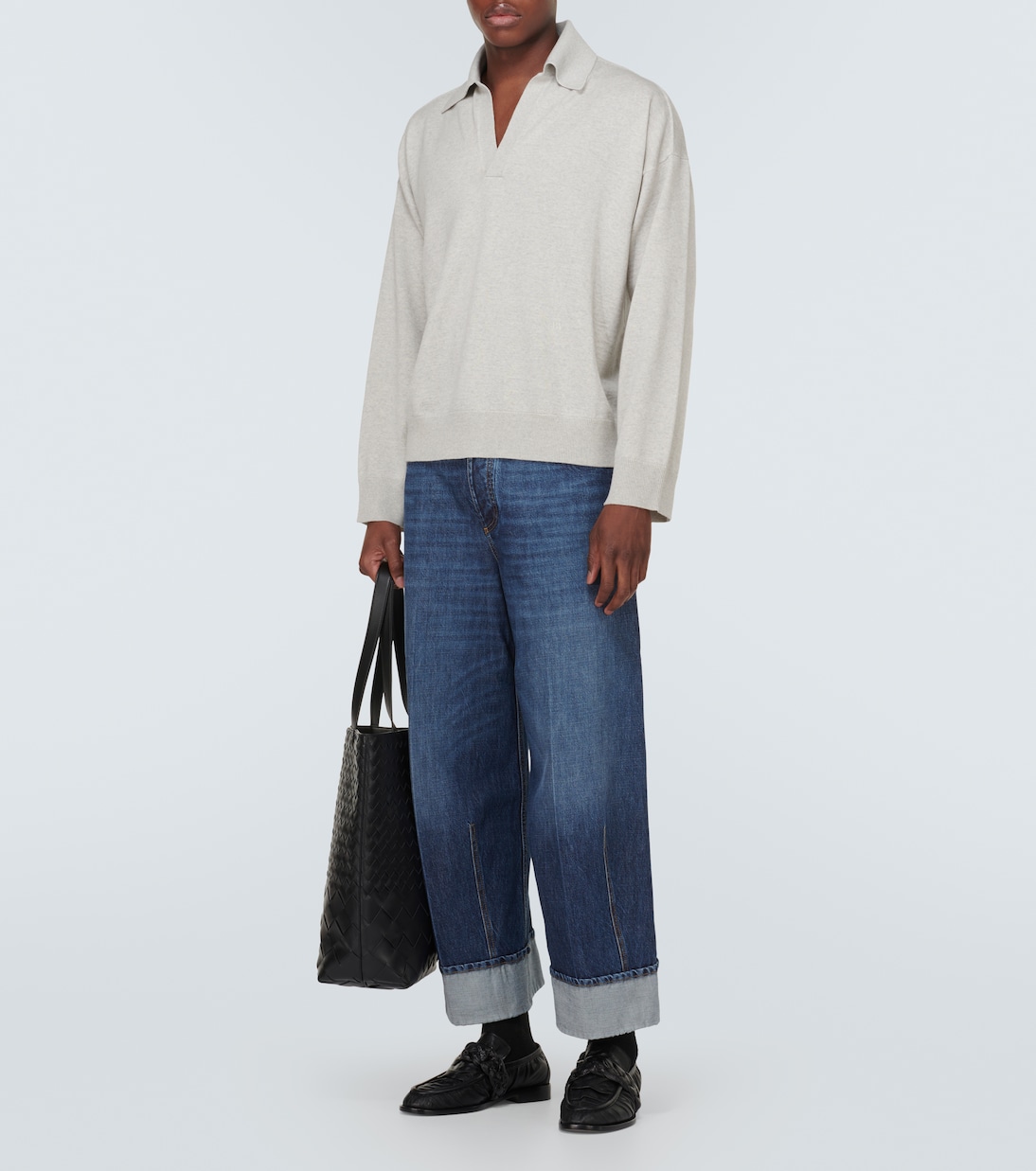 Tote North-South Small aus Leder | Bottega Veneta