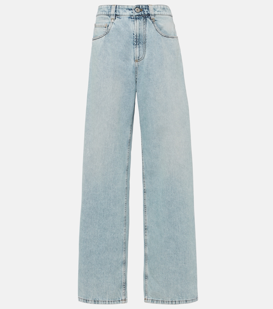 Jeans anchos de tiro alto | Brunello Cucinelli